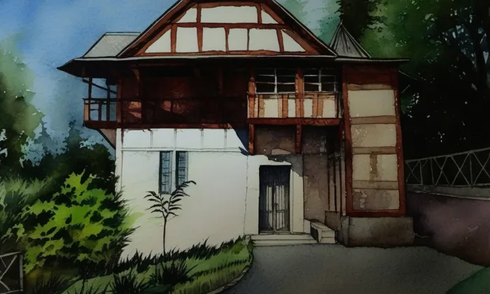 Vila Chaloupka – akvarel