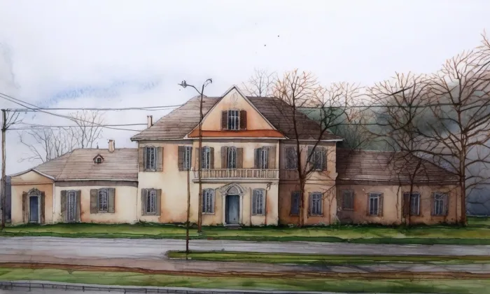 Vila Františky Lipčíkové – akvarel