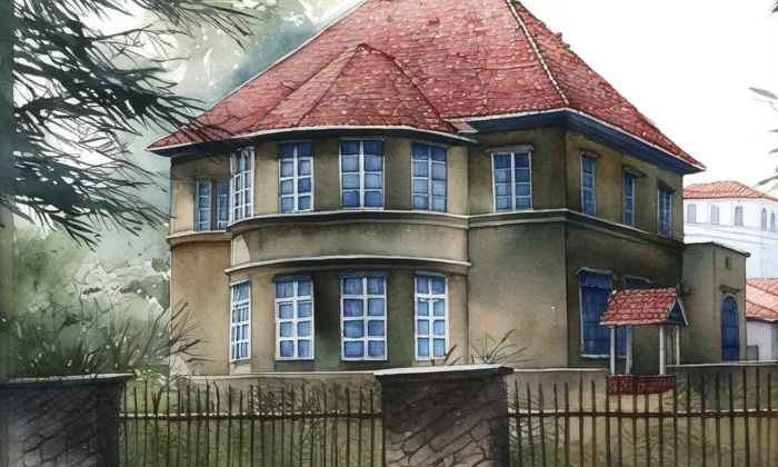 Vila Gottlieba a Stelly Fantelových – akvarel