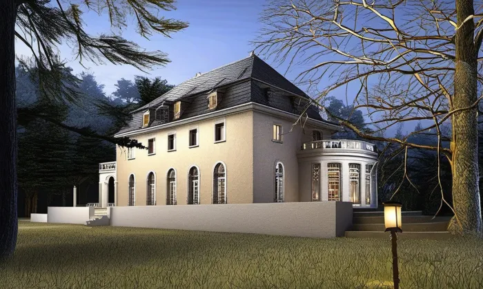 Vila Hermanna Schuberta – noc