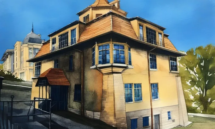 vila Valaška – akvarel