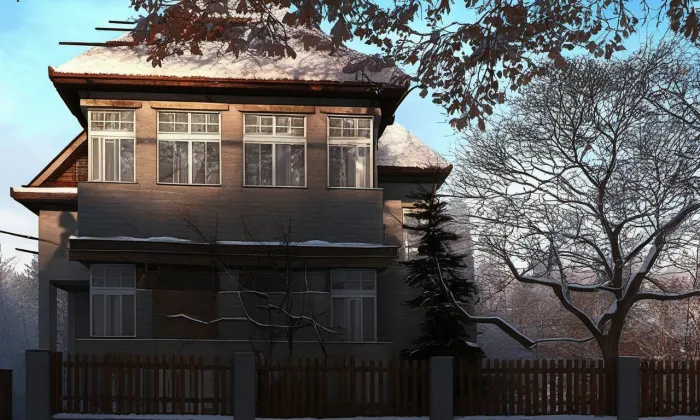 Vila Viktora Kříže – zima