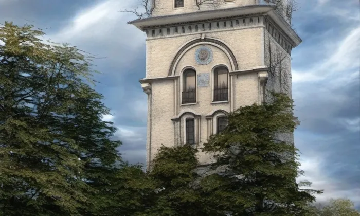 Vinohradská vodárenská věž – zima