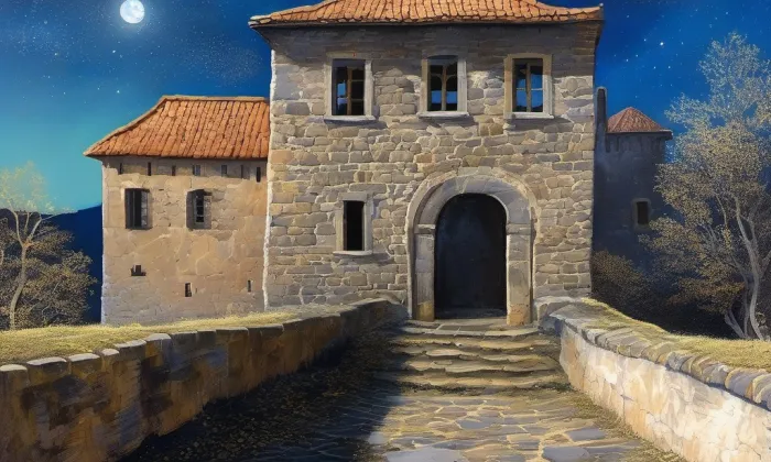 vodní hrad Lipý – noc
