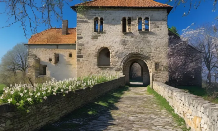 vodní hrad Lipý – jaro