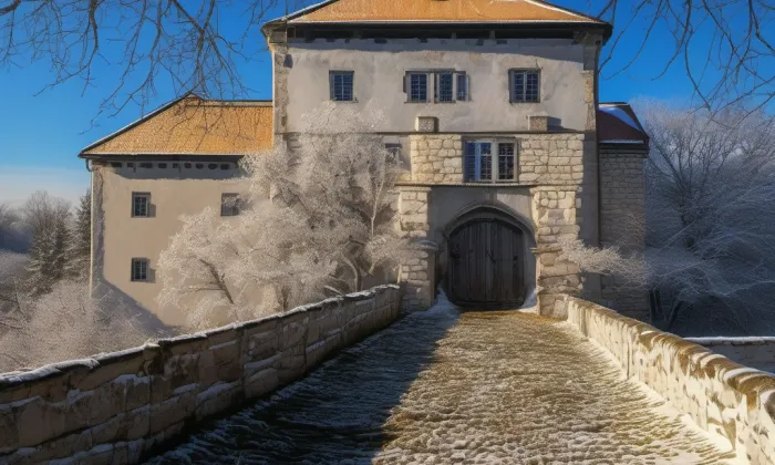 vodní hrad Lipý – zima