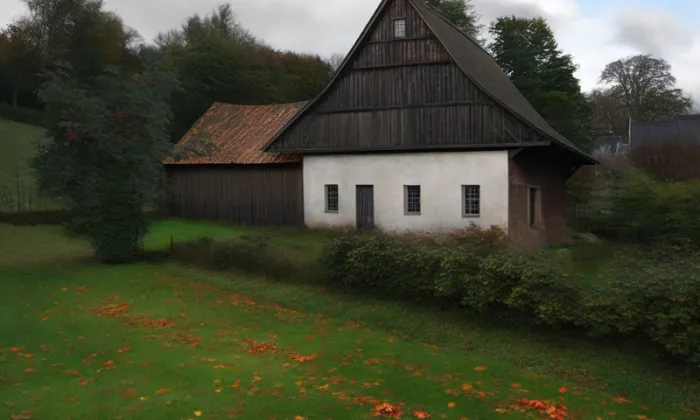 Vodní mlýn (Horní Heřmanice) – podzim