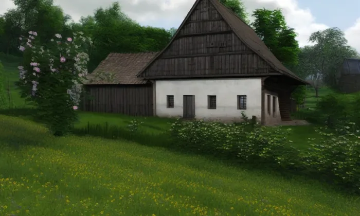 Vodní mlýn (Horní Heřmanice) – jaro