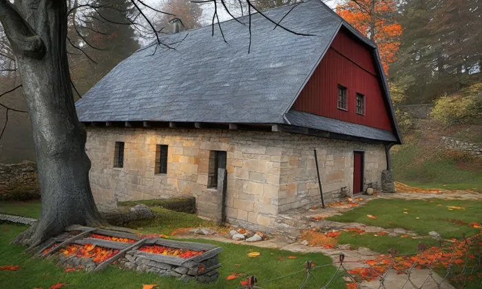 vodní mlýn čp. 11 (Trhová Kamenice) – podzim