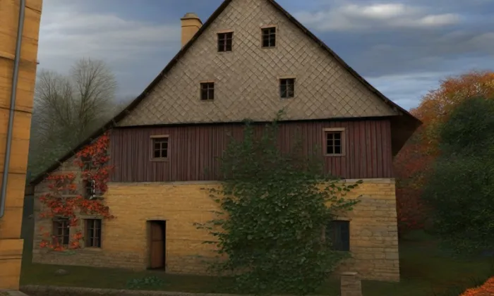 Vodní mlýn (Rochov) – podzim