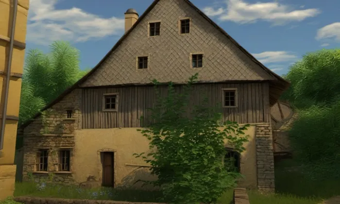 Vodní mlýn (Rochov) – léto