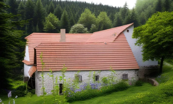 Vodní mlýn s pilou (Trhonice) – jaro