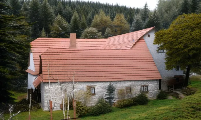 Vodní mlýn s pilou (Trhonice) – zima