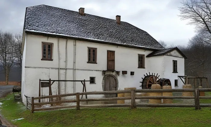 Vodní mlýn Teplice nad Metují (Dolní Teplice) – zima