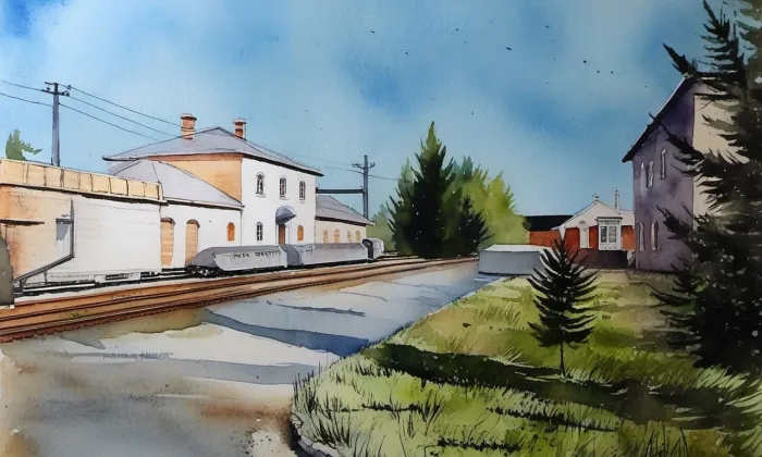 Zámrsk – akvarel