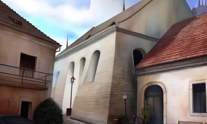 Zadní synagoga – akvarel
