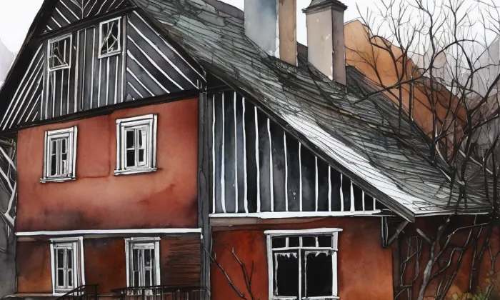 Zahrádky 25 – akvarel
