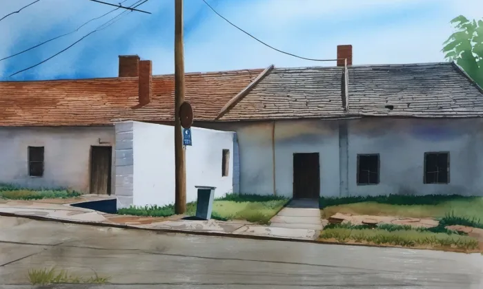 Zemanova kovárna – akvarel