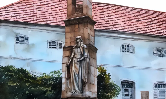 Zvonička (Královice) – akvarel