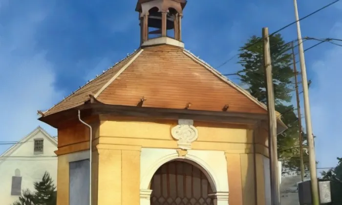 zvonice (Brno-Slatina) – akvarel