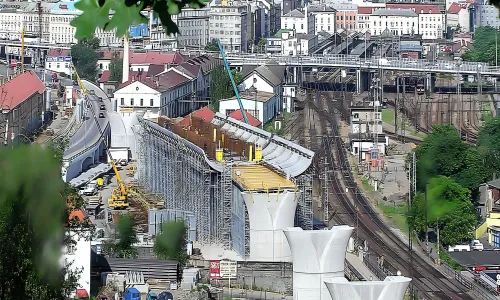 přemostění Masarykova nádraží