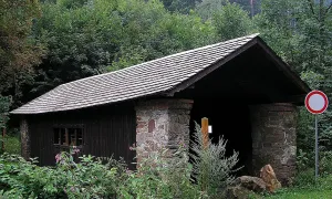 dřevěný most v Pernštejně