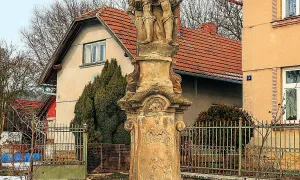 Sloup se sochou svatého Floriána