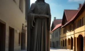 Příběh: Sloup se sochou Krista