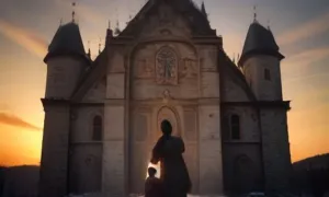Příběh: Sousoší svaté Barbory a Madony