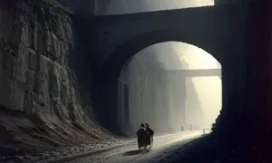 Příběh: železniční viadukt u Střelic