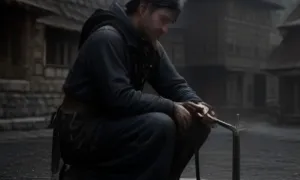 Příběh: Krucifix s kamenným ohrazením