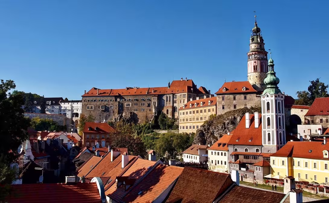 Dnešní pohled – Historické centrum Českého Krumlova