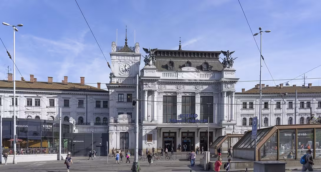 Dnešní pohled – Brno hlavní nádraží
