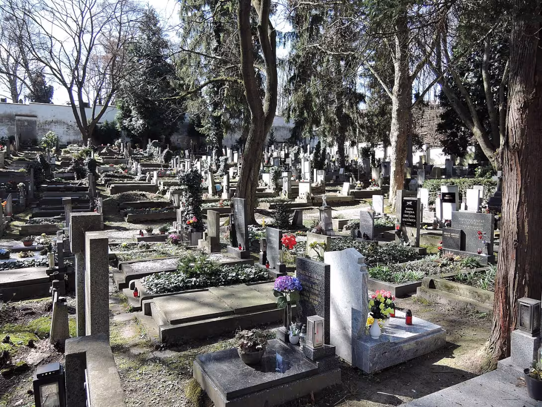 Dnešní pohled – Břevnovský hřbitov