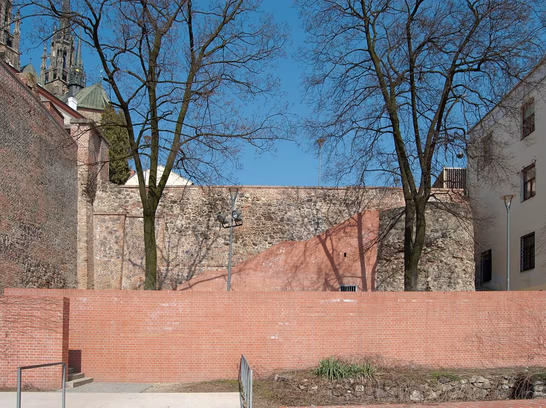 Dnešní pohled – městské opevnění v Brně