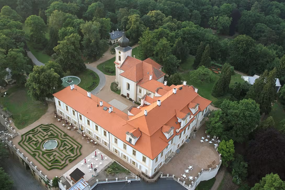Dnešní pohled – zámek Loučeň