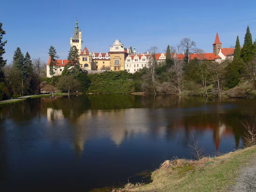 Dnešní pohled – zámek Průhonice