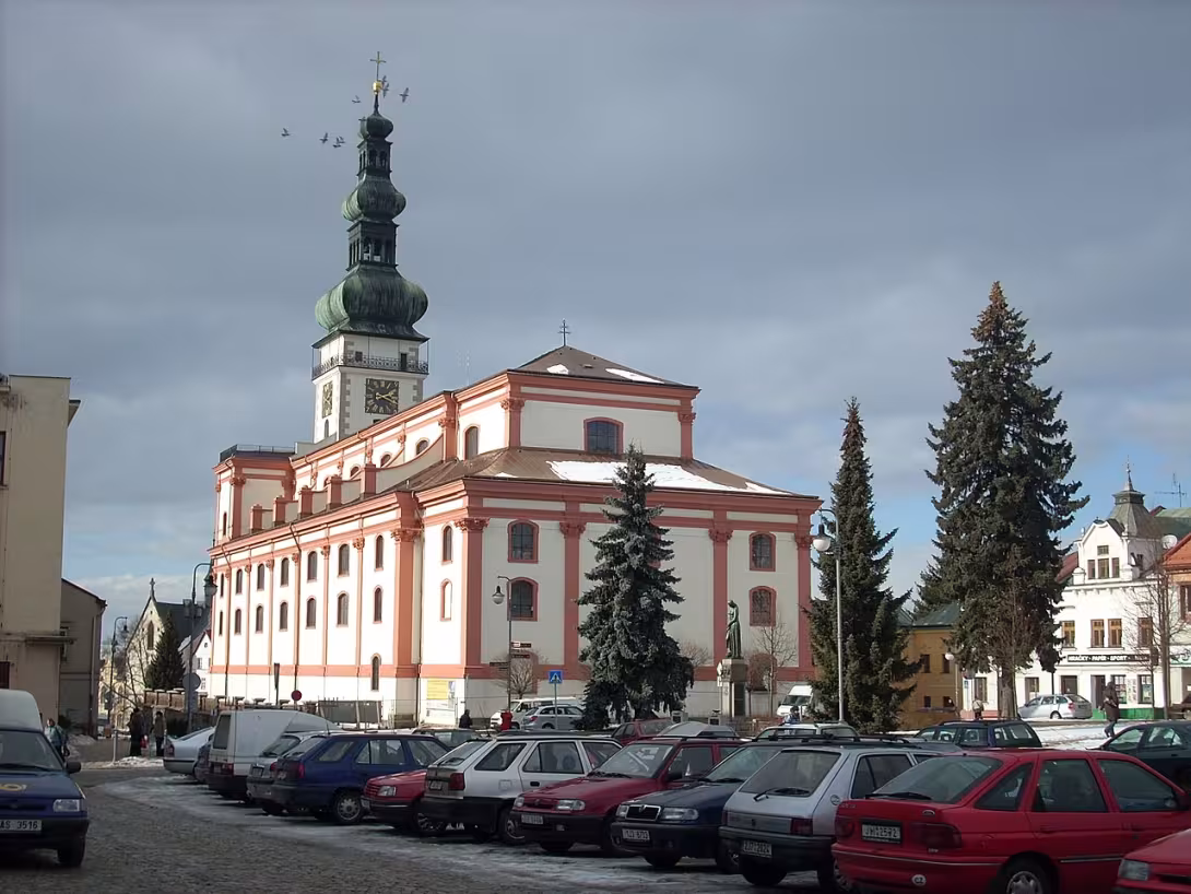 Dnešní pohled – Kostel Nanebevzetí Panny Marie (Polná)