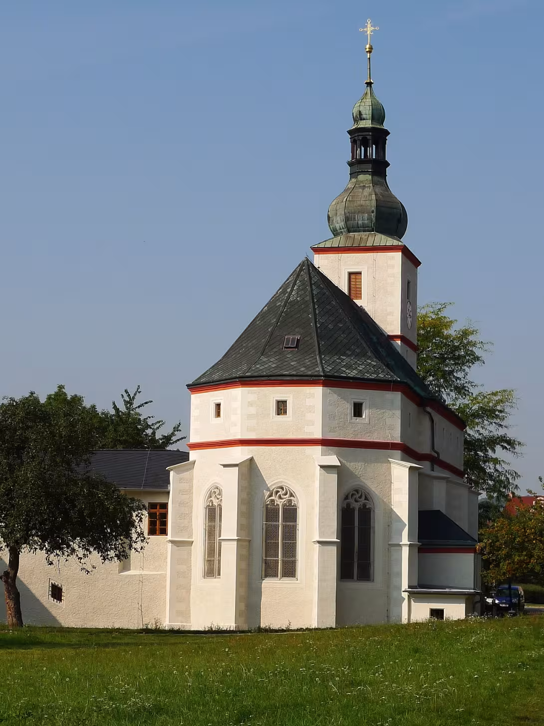 Dnešní pohled – Kostel svatého Floriána (Krásné Březno)