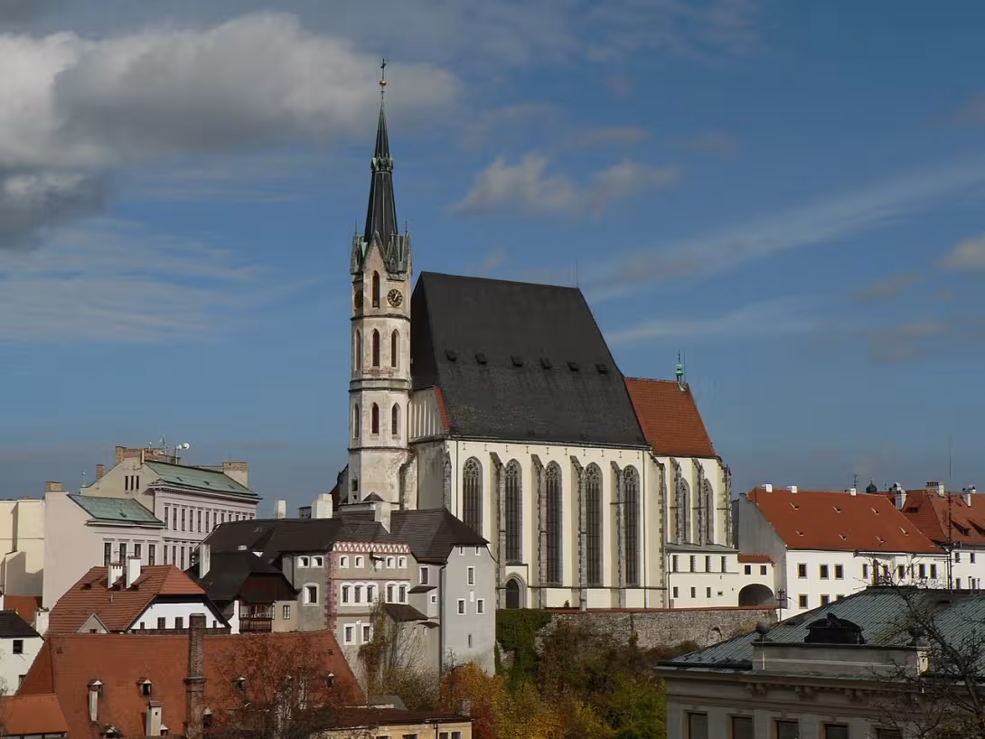 Dnešní pohled – Kostel svatého Víta v Českém Krumlově
