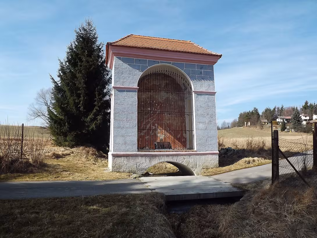 Dnešní pohled – Pašijová cesta v Římově