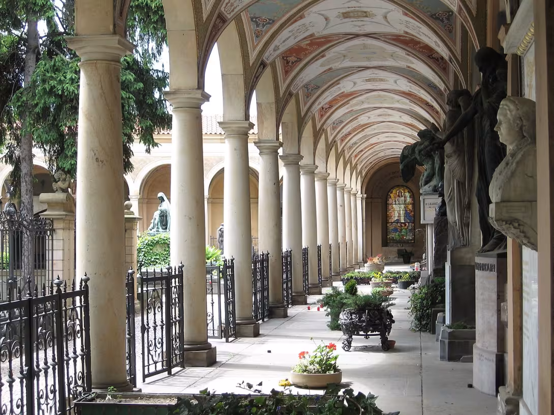 Dzisiejszy widok – Vyšehradský hřbitov