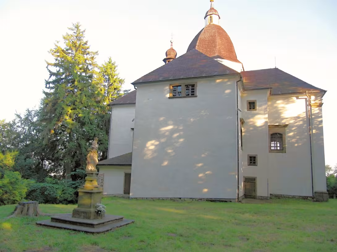 Dnešní pohled – kaple svaté Barbory (Buchlovice)