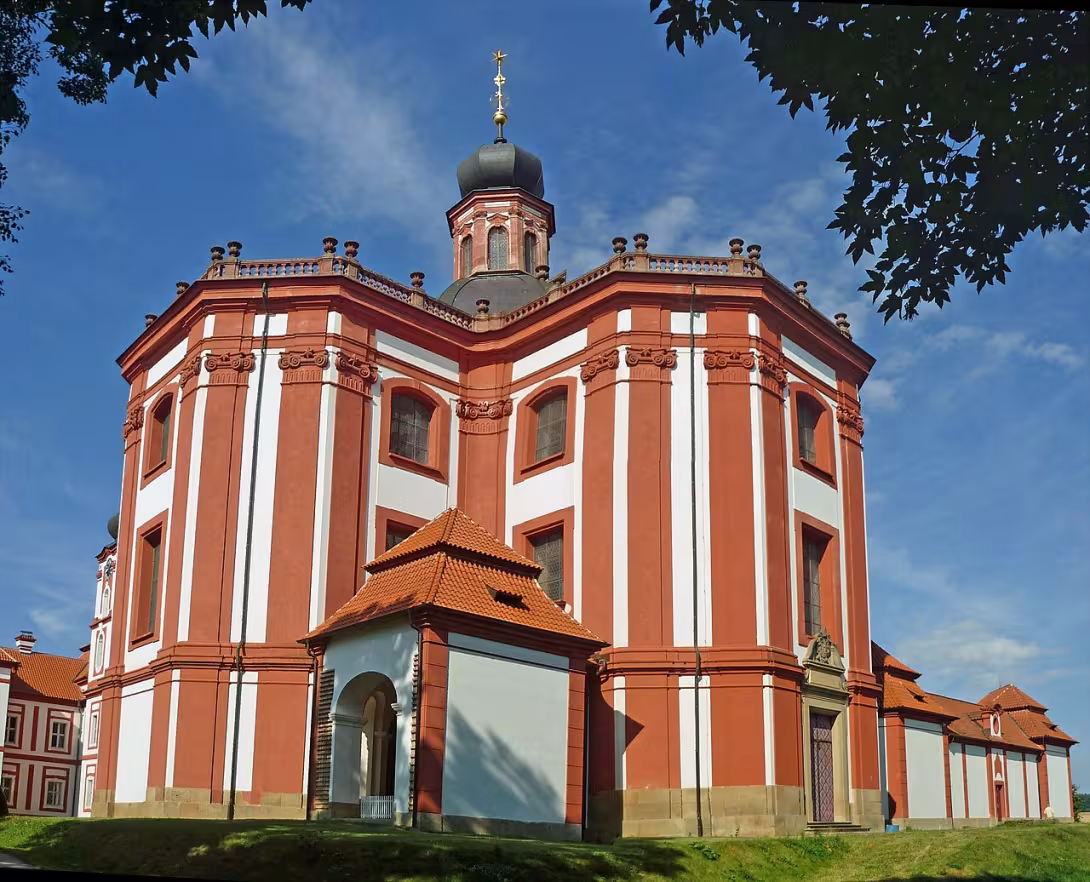 Dnešní pohled – kostel Zvěstování Panny Marie v Mariánském Týnci