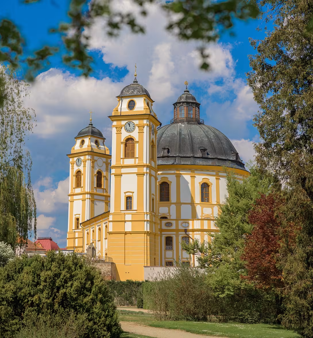 Dnešný pohľad – kostel svaté Markéty (Jaroměřice nad Rokytnou)