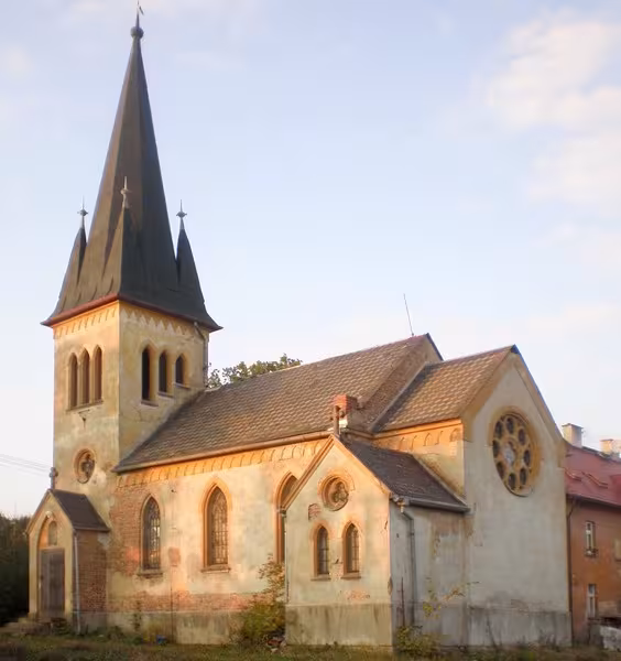 Dnešní pohled – Evangelický kostel (Hazlov)
