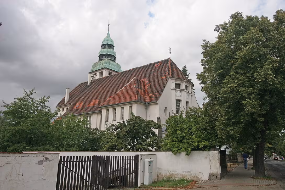 Dnešní pohled – Evangelický kostel v Roudnici nad Labem