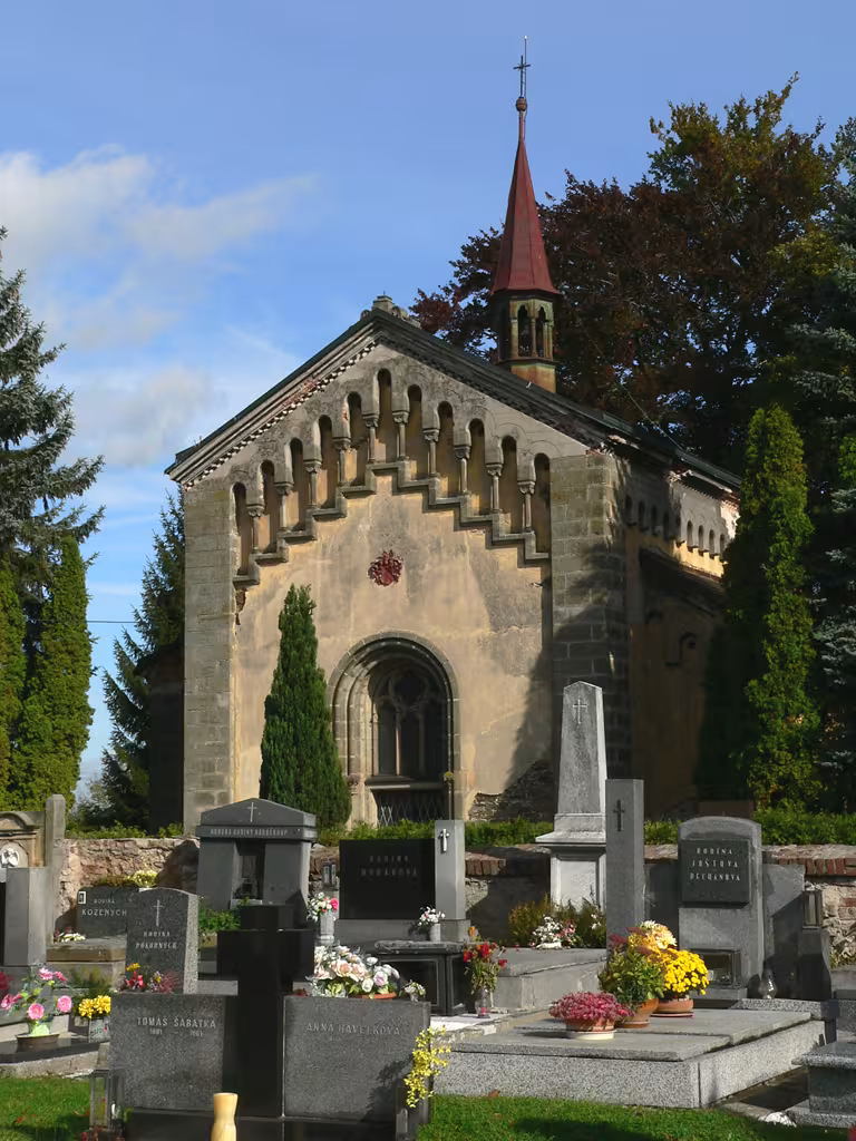 Dnešní pohled – Hřbitovní kaple s hrobkou Thun-Hohensteinů