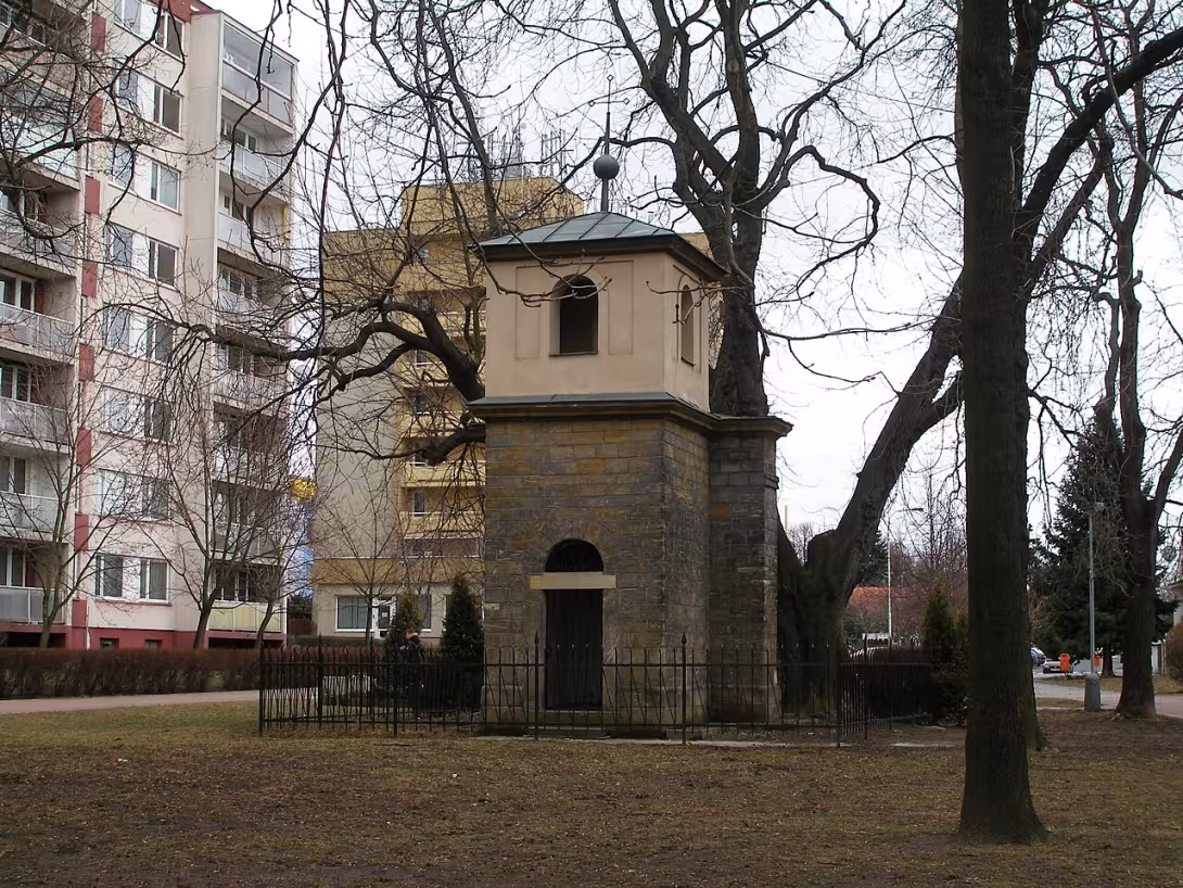 Dnešní pohled – Kaple svatého Kříže (Letňany)