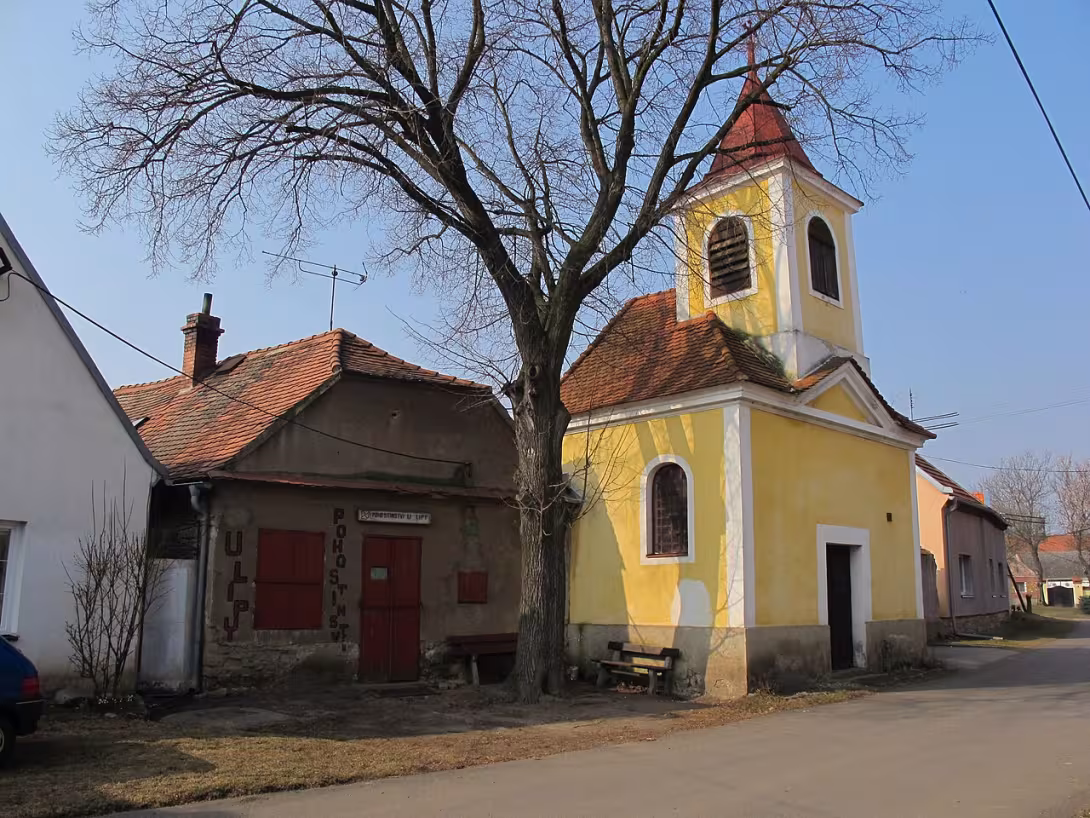 Dnešní pohled – Kaple Čtrnácti svatých pomocníků (Mradice)